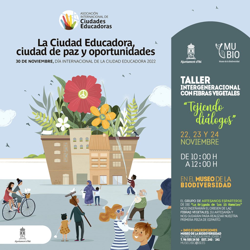Cartel Taller Ciudad Embaucadora en Ibi