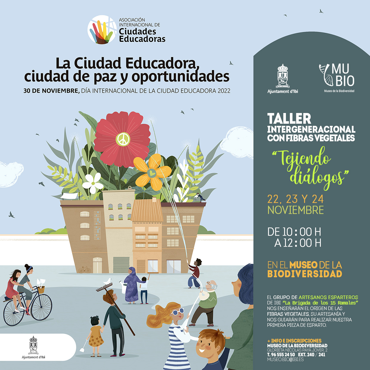 Cartel Taller Ciudad Embaucadora en Ibi